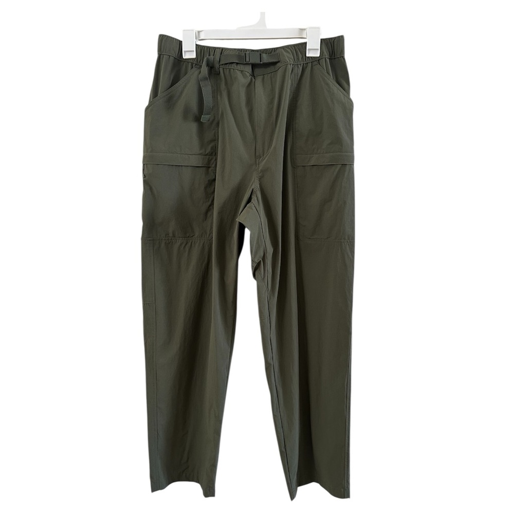 Uniqlo Olive Green Cargo Straight Leg Nylon Pants size Large (33-36”) - Picture 2 of 10